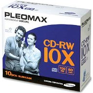 CD-RW médium Samsung Pleomax 80m/700MB 10x, balení v SLIM krabičce - -