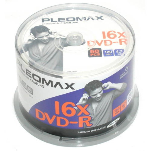DVD-R médium Samsung Pleomax 4.7GB, 16x speed, balení 50ks cakebox Main image DVD-R médium Samsung Pleomax 4.7GB, 16x speed, balení 50ks cakebox - - - Main image