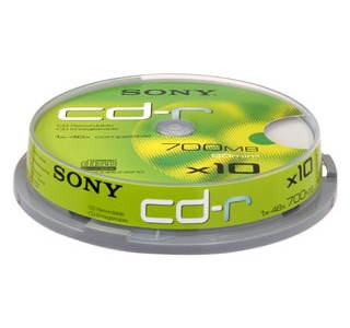 SONY CD-R 10pcs cakebox Main image SONY CD-R 10pcs cakebox - Media - Main image