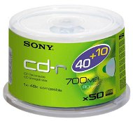 CD-R médium Sony 40+10ks  - -