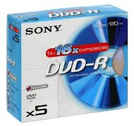 DVD-R médium Sony 5ks v krabičce - -