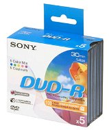 Sony DVD-R 8cm 5ks v krabičce - Médium