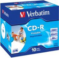 Verbatim CD-R Imprimable AZO 52x, Printable 10ks v krabičke - Médium