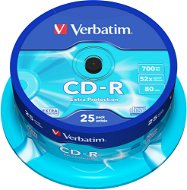 Verbatim CD-R DataLife Extra Protection - Schreibgeschwindigkeit 52x, Spindel mit 25 Stück - Medien