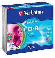 Verbatim CD-R DataLife Protection 52x, LightScribe 10pcs COLOURS in SLIM box - Media