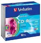 Verbatim CD-R DataLife Protection 52x, LightScribe 10ks COLOURS v SLIM krabičce  - Médium