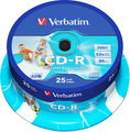 VERBATIM CD-R AZO 700MB, 52x, printable, spindle 25 ks