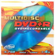 DVD+R médium MULTIDISC 4.7GB, 4x speed, v2.0, balení v krabičce - -