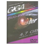 DVD-RW médium GIGAMASTER 4.7GB, 2x speed, balení v DVD krabičce - -