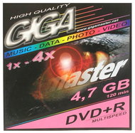 DVD+R médium GIGAMASTER 4.7GB, 4x speed, balení v krabičce - -