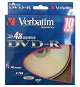 DVD-R médium VERBATIM 4,7GB 4x speed, balení 10ks cakebox