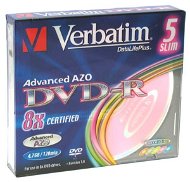 DVD-R médium Verbatim 4,7GB 8x speed COLOUR, balení 5 ks barevných v SLIM krabičce - -