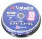 DVD-R médium Verbatim 4,7GB 8x speed, balení 10ks cakebox - -