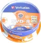 Verbatim DVD-R 8x, Archival Grade Photo Printable 25ks CakeBox - Médium