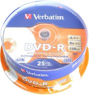 Verbatim DVD-R 8x, Archival Grade Photo Printable 25pcs cakebox - Medien