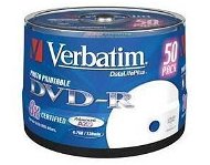 DVD-R médium Verbatim Printable 4,7GB 8x speed, balení 50ks cakebox - -
