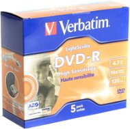 Verbatim DVD-R 16x, LightScribe 5ks v krabičce - Médium