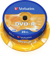 Verbatim DVD-R 16x, 25 ks cakebox - Médium