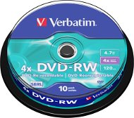 VERBATIM DVD-RW SERL 4,7GB, 4x, spindle 10 ks - Média