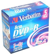 Verbatim DVD-R 4x, MINI 8cm 5ks v SLIM krabičke - Médium