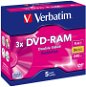 Verbatim DVD-RAM 3x, 5 db egy dobozban - Média