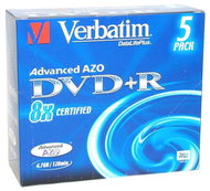 DVD+R médium Verbatim 4,7GB 8x speed, balení 5ks v krabičce - -