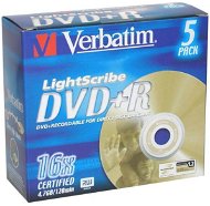 Verbatim DVD+R 16x, LightScribe 5ks v krabičce - Médium