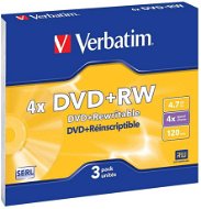 Verbatim DVD + RW 4×, 3 ks v SLIM krabičke - Médium