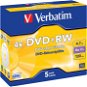Média VERBATIM DVD+RW SERL 4,7GB, 4x, jewel case 5 ks - Média