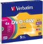 VERBATIM DVD+RW SERL 4,7GB, 4x, colour, slim case 5 ks - Média
