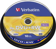 Verbatim DVD+RW 4x, 10pcs cakebox - Media