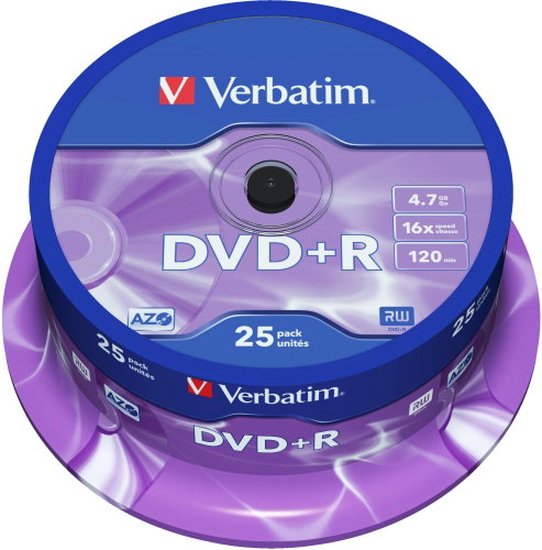 Verbatim DVD+R 16x, 25 piece cakebox - Media - Main image