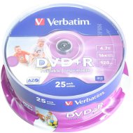 Verbatim DVD + R 16x nyomtatható 25ks cakebox - Média