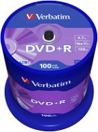 Verbatim DVD+R 16×, 100 ks CakeBox - Médium