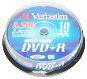 DVD+R Dual Layer médium Verbatim 8.5GB 2.4x speed, balení 10ks cakebox - -