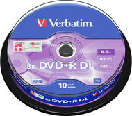 Verbatim DVD+R 8x, Dual Layer 10 ks cakebox - Médium