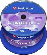 Verbatim DVD+R 8x, Dual Layer 50ks cakebox - Médium
