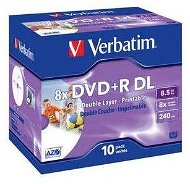 Verbatim DVD + R 8x, Dual Layer Printable 10ks v krabičke - Médium