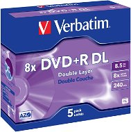 Verbatim DVD+R 8×, Dual Layer 5 ks v krabičke - Médium