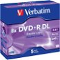 Médium Verbatim DVD+R 8×, Dual Layer 5 ks v krabičke - Média