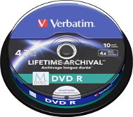 VERBATIM M-DISC DVD R 4× 4,7 GB Inkjet Printable 10 pck/BAL - Médium