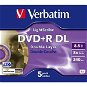 Verbatim DVD+R 8x, Dual Layer Lightscribe 5ks v krabičce - Médium