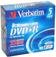 Verbatim DVD+R 2.4x Dual Layer MINI 8cm 5ks v SLIM krabičce - Médium