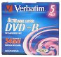 Verbatim DVD-R Dual Layer 4x, MINI 8cm 5ks v SLIM krabičce - Media