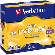 Verbatim DVD + RW 4x, MINI 8cm 5ks v SLIM krabičke - Médium