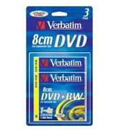 Verbatim DVD+RW 4x, MINI 8cm 3ks v SLIM krabičce - Médium