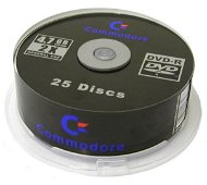 DVD-R médium COMMODORE 4.7GB, 2x speed, balení 25 kusů cakebox