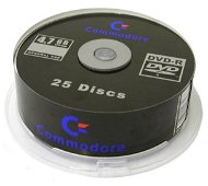 DVD-R médium COMMODORE 4.7GB, 4x speed, balení 25 kusů cakebox