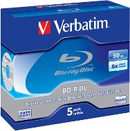 Media Verbatim BD-R Dual Layer 50 GB 6x, 5 Pieces in a Box - Média