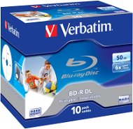 Médium Verbatim BD-R 50 GB Dual Layer Printable 6×, 10 ks v krabičke - Média